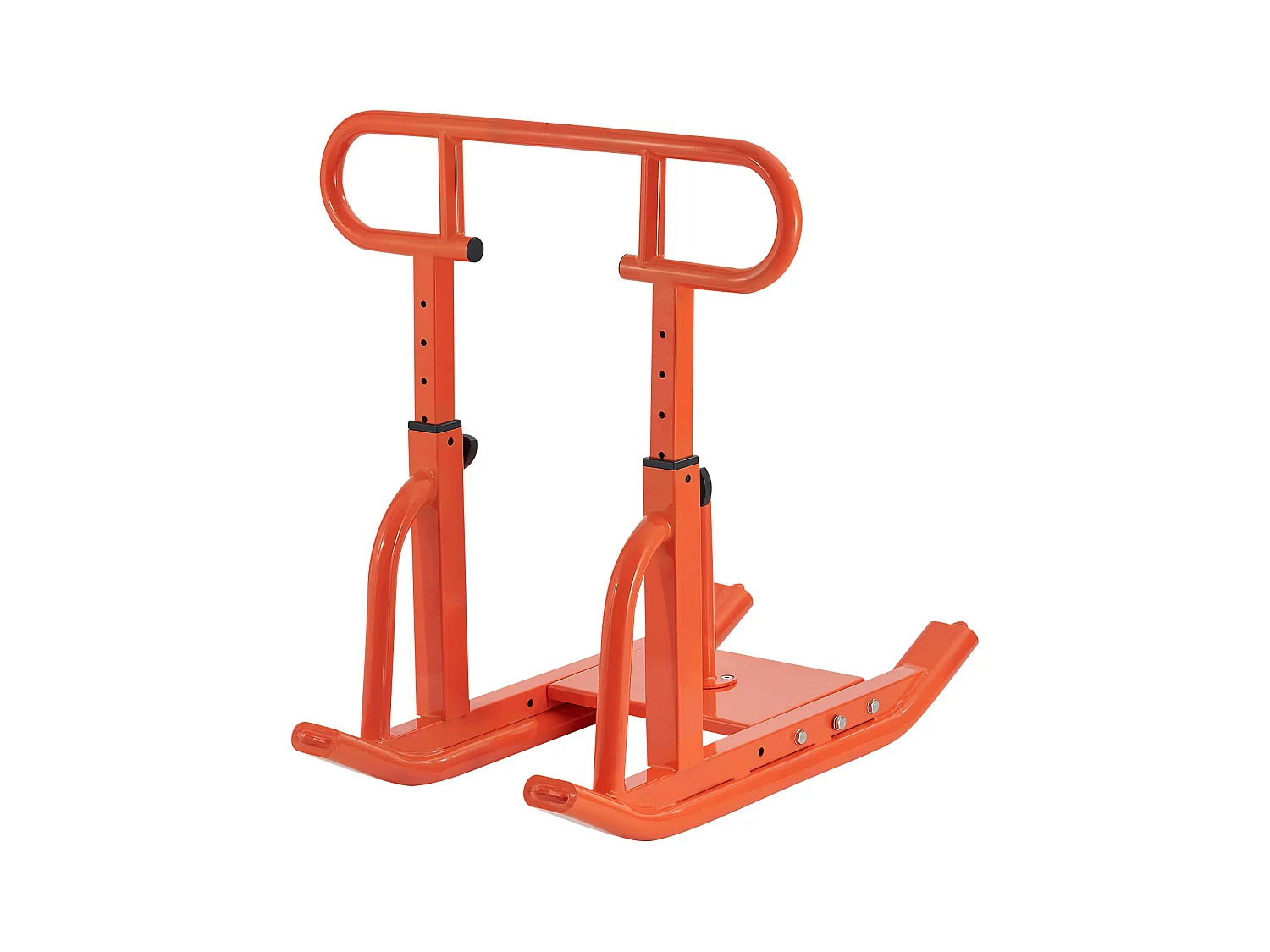 Kraftschlitten aus Stahl SucceBuy, Krafttrainingsgerät, mit Höhenverstellbarem Griff, Schieben und Ziehen, für Fitness, Orange