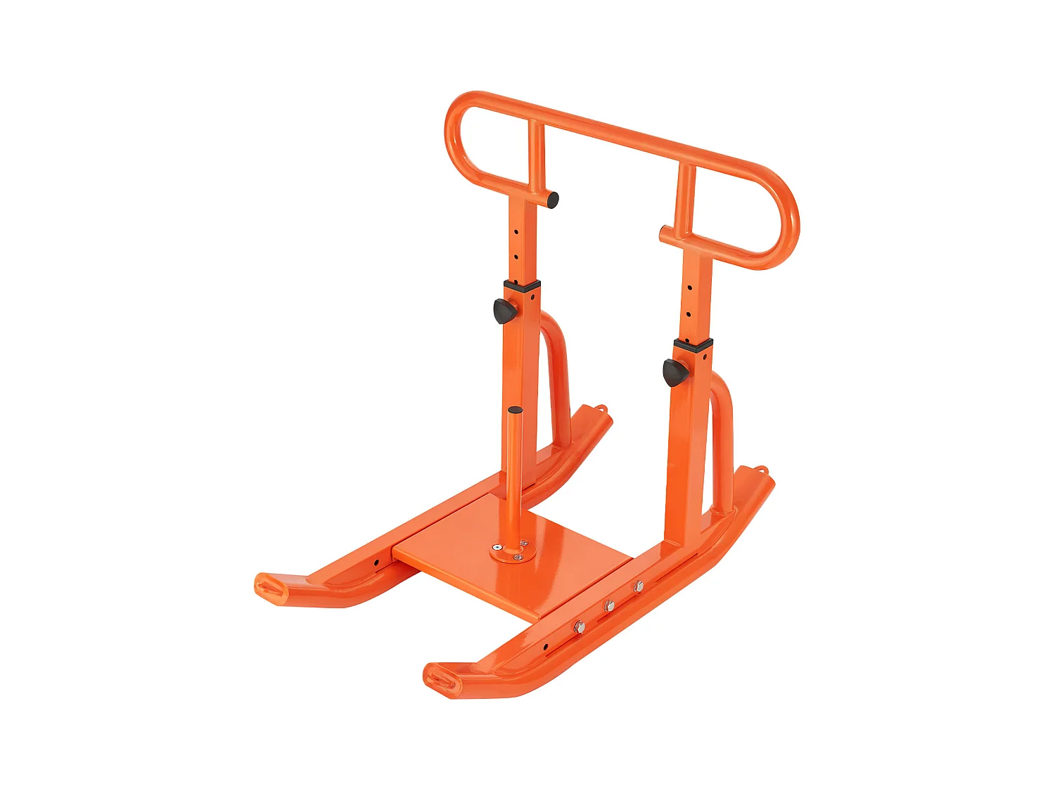 Kraftschlitten aus Stahl SucceBuy, Krafttrainingsgerät, mit Höhenverstellbarem Griff, Schieben und Ziehen, für Fitness, Orange