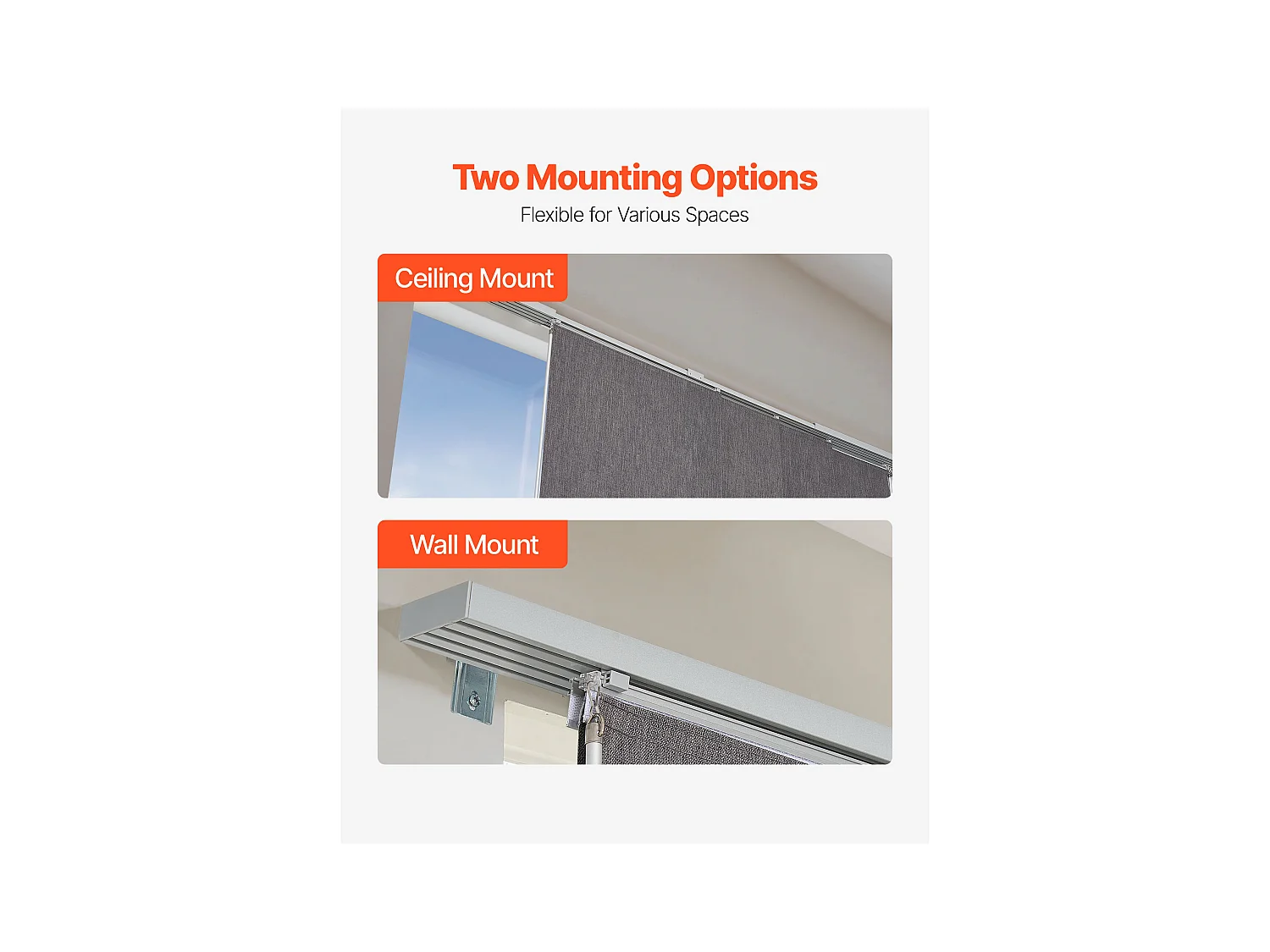 Store à Panneaux SucceBuy Occultants Verticaux sur Rail 116-218 cm de Large, Panneau Japonais Réglable jusqu'à 243 cm de Haut, Idéal pour Portes Coulissantes