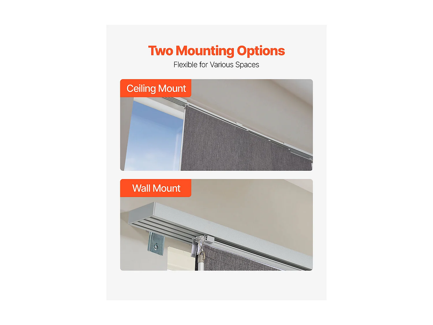 Verduisterend Paneelgordijn SucceBuy Verticaal op Rail 116-218 cm Breed, Japans Paneel Verstelbaar tot 243 cm Hoog, Ideaal voor Schuifdeuren