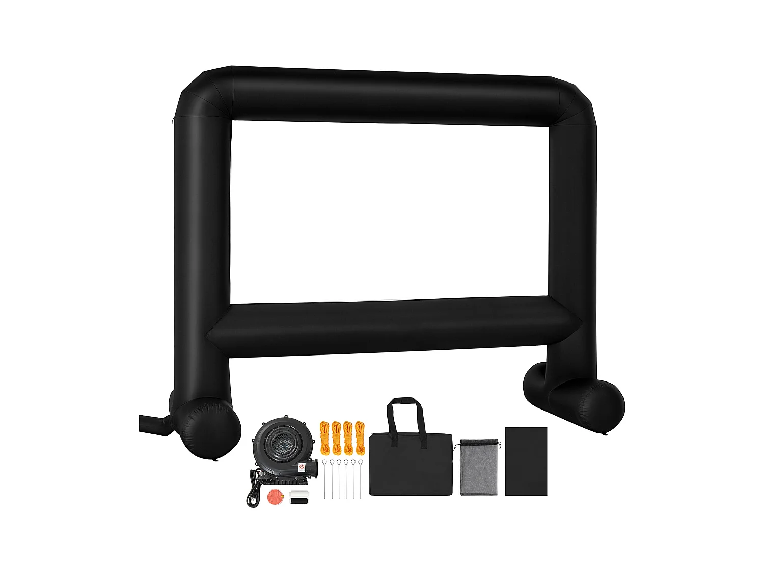 Écran de Projection Gonflable SucceBuy, Fabriqué en Matériau 600D Durable, Comprend un Sac de Rangement Portable. Format 16:9, 378 x 130 x 317 cm