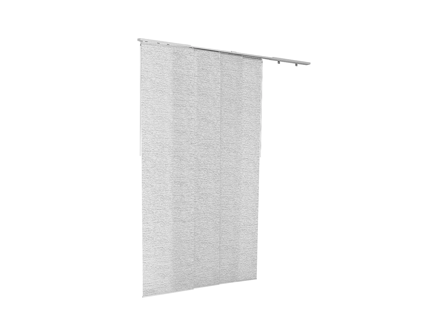 Store à Panneaux SucceBuy sur Rail Extensible, 116-218 cm de Largeur, Panneau Japonais Vertical Ajustable jusqu'à 243 cm de Hauteur, Gris