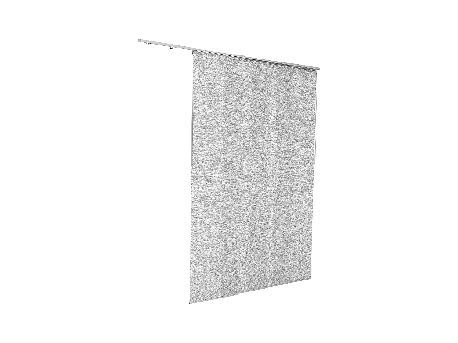 Store à Panneaux SucceBuy sur Rail Extensible, 116-218 cm de Largeur, Panneau Japonais Vertical Ajustable jusqu'à 243 cm de Hauteur, Gris