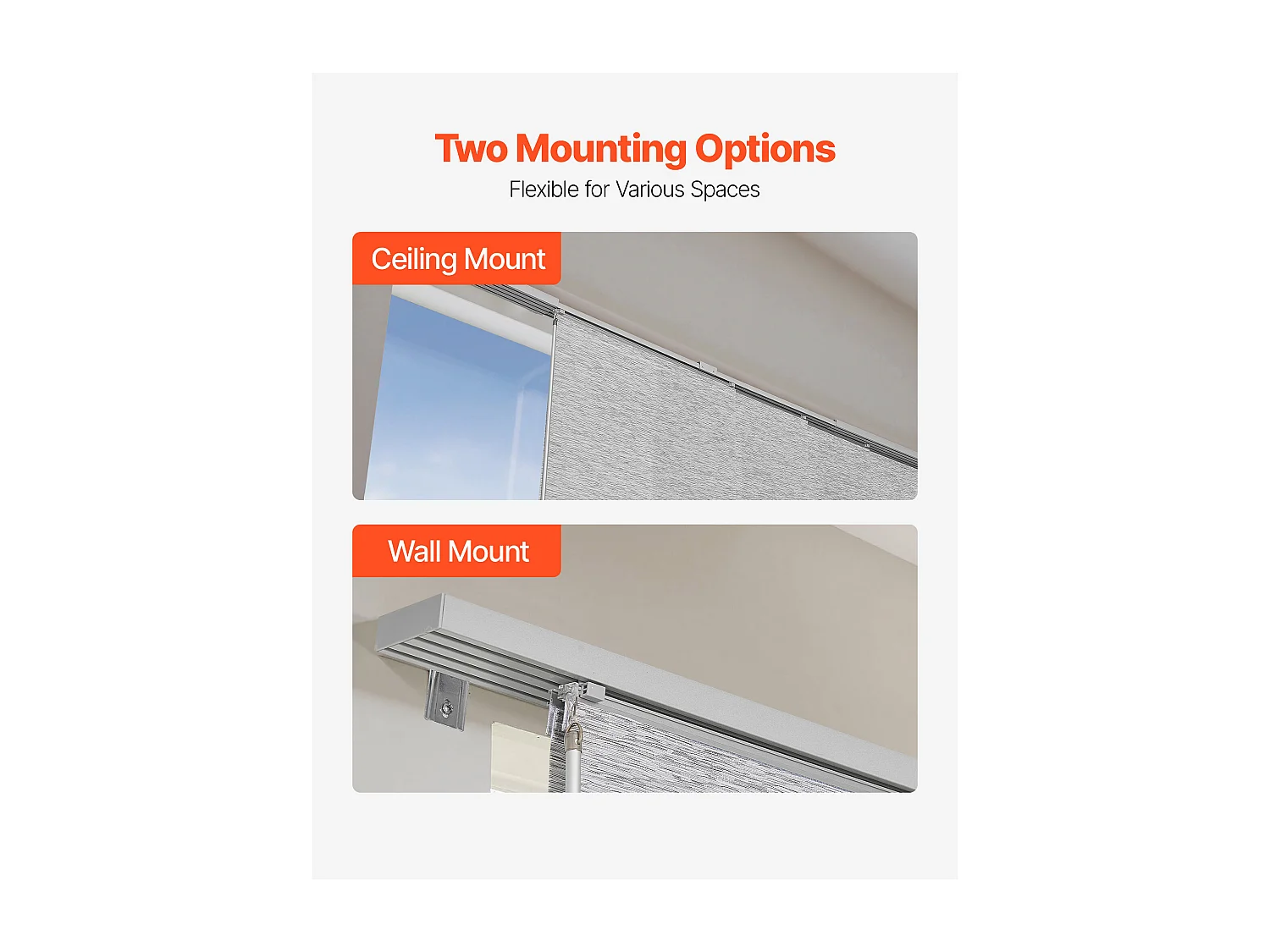 Roleta Panelowa SucceBuy na Rozciągalnej Szynie, Szerokość 116-218 cm, Panel Japoński Pionowy Regulowany do Wysokości 243 cm, Szary