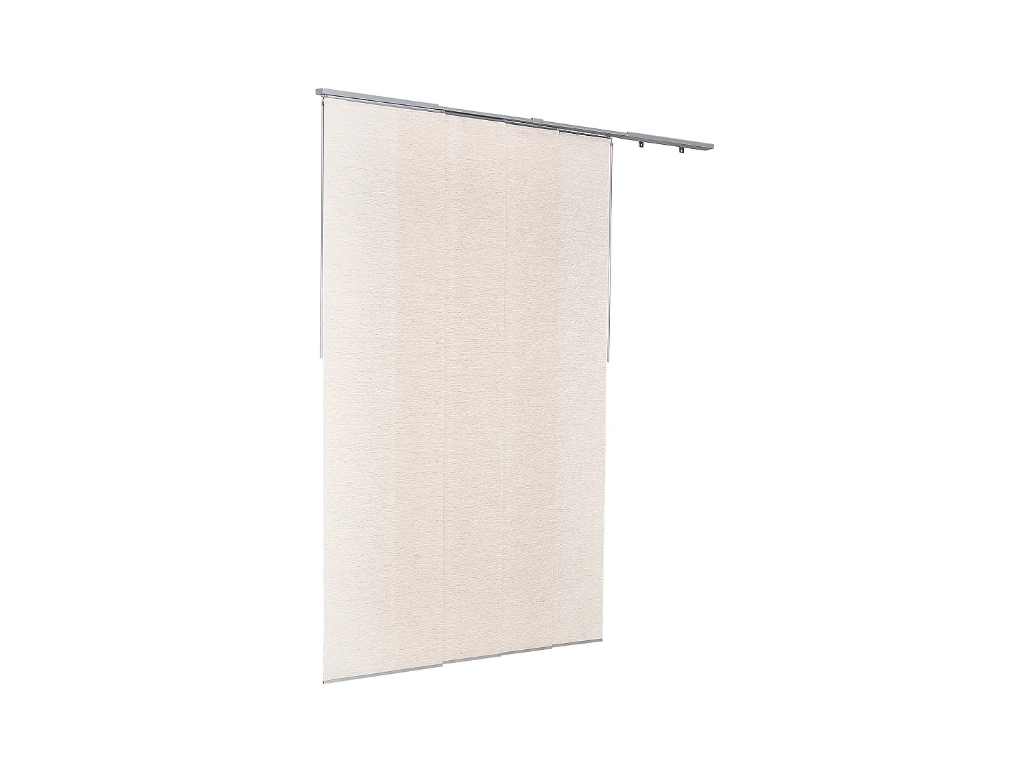 Store à Panneaux SucceBuy sur Rail Extensible, 116-218 cm de Largeur, Panneau Japonais Vertical Ajustable jusqu'à 243 cm de Hauteur, Marron Clair