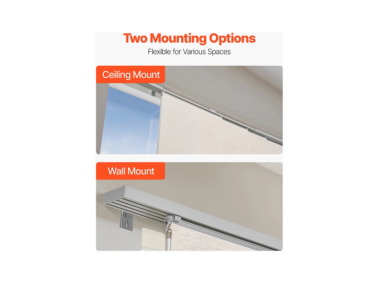 Store à Panneaux SucceBuy sur Rail Extensible, 116-218 cm de Largeur, Panneau Japonais Vertical Ajustable jusqu'à 243 cm de Hauteur, Marron Clair