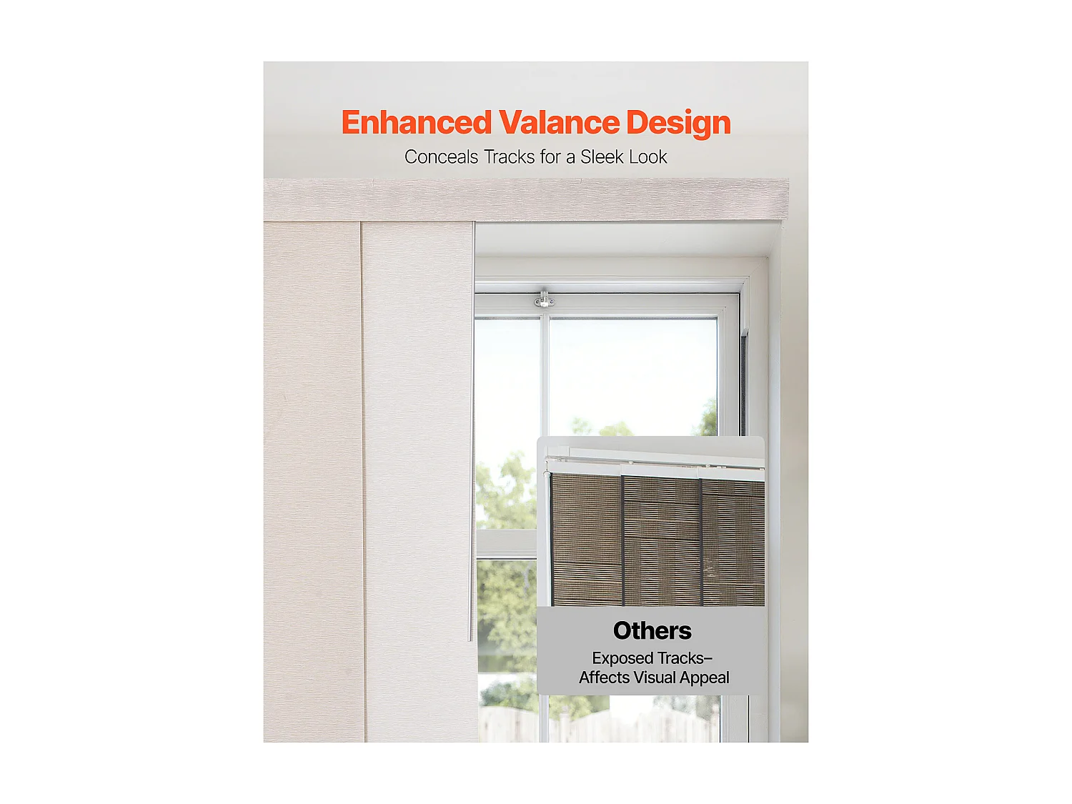 Store à Panneaux SucceBuy sur Rail Extensible, 116-218 cm de Largeur, Panneau Japonais Vertical Ajustable jusqu'à 243 cm de Hauteur, Marron Clair