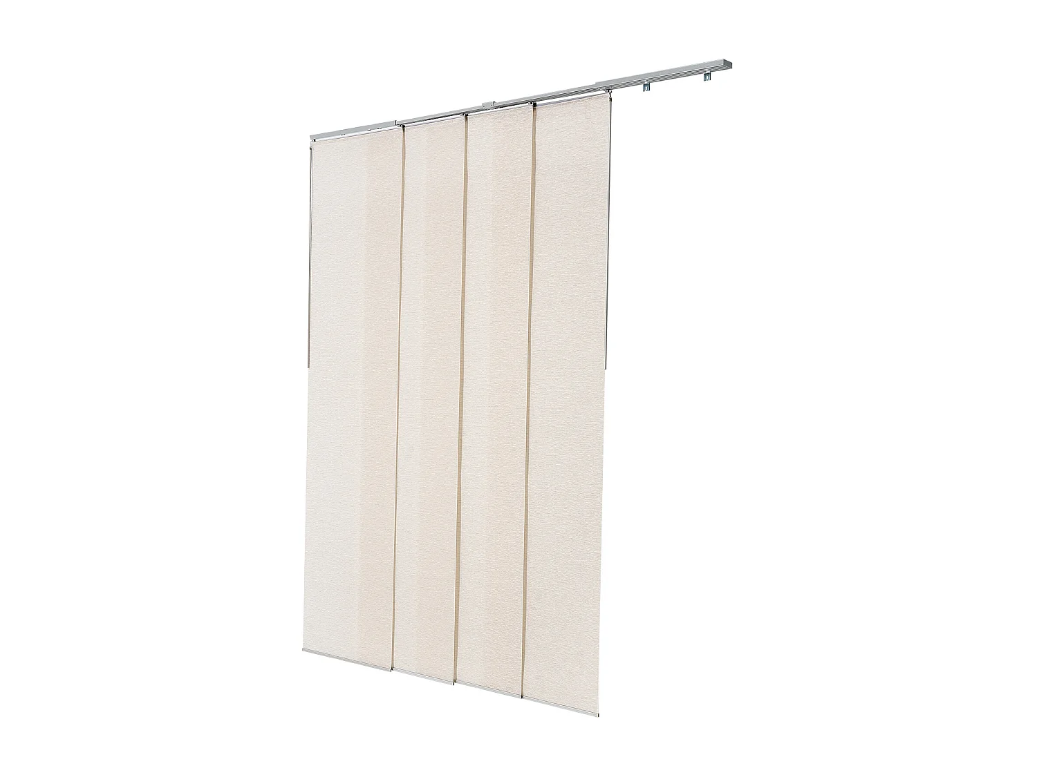 Store à Panneaux SucceBuy sur Rail Extensible, 116-218 cm de Largeur, Panneau Japonais Vertical Ajustable jusqu'à 243 cm de Hauteur, Marron Clair