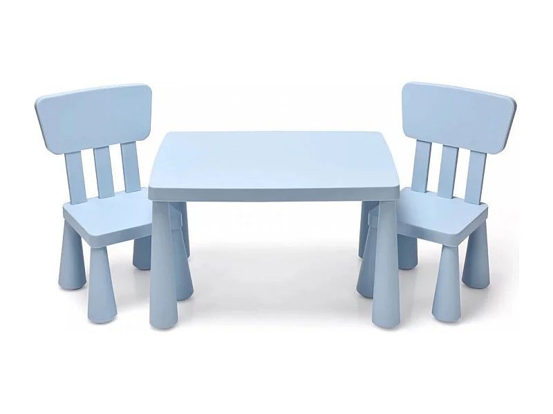 Ensemble Table et Chaises pour Enfants Bleu - Apprentissage et Jeux - 1 à 7 Ans