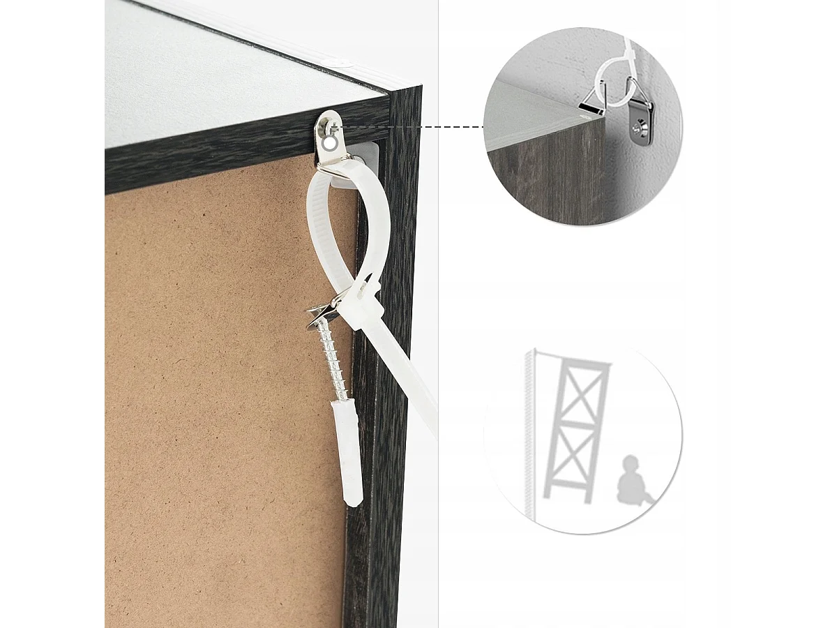 9-Fächer Stauraum Organizer Regal mit Türen freistehendes Holz Bücherregal-Grau