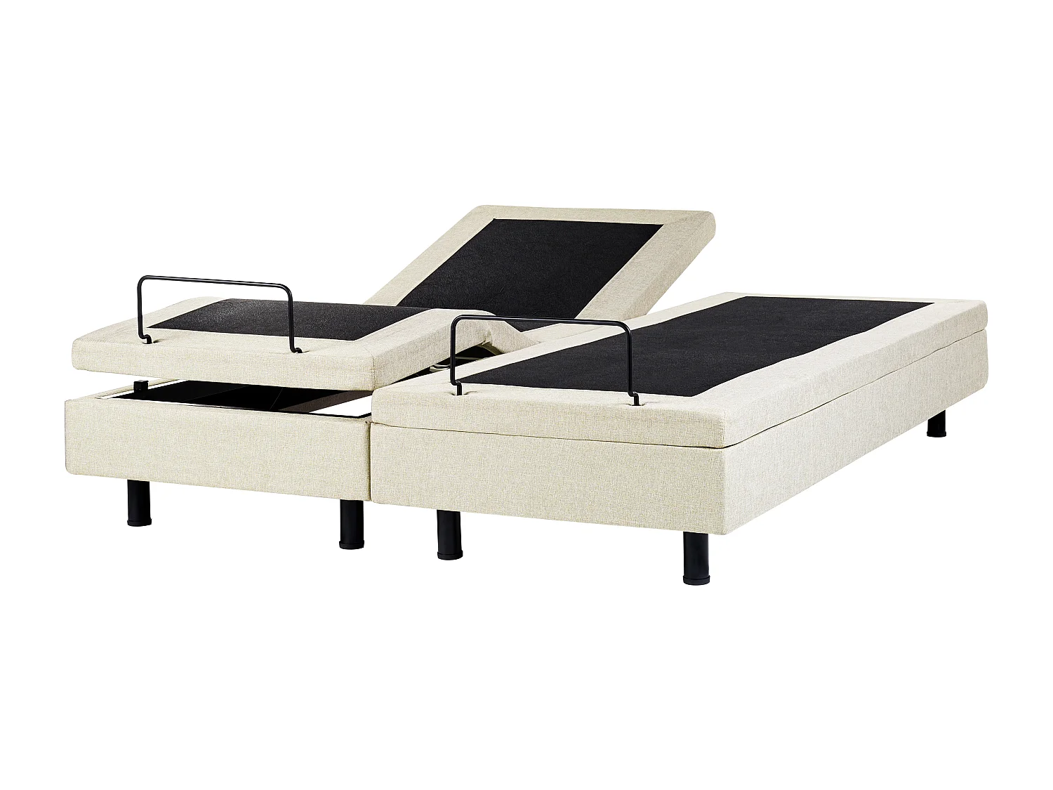 Letto regolabile senza testiera Tessuto DUKE II 180 x 200 cm Beige