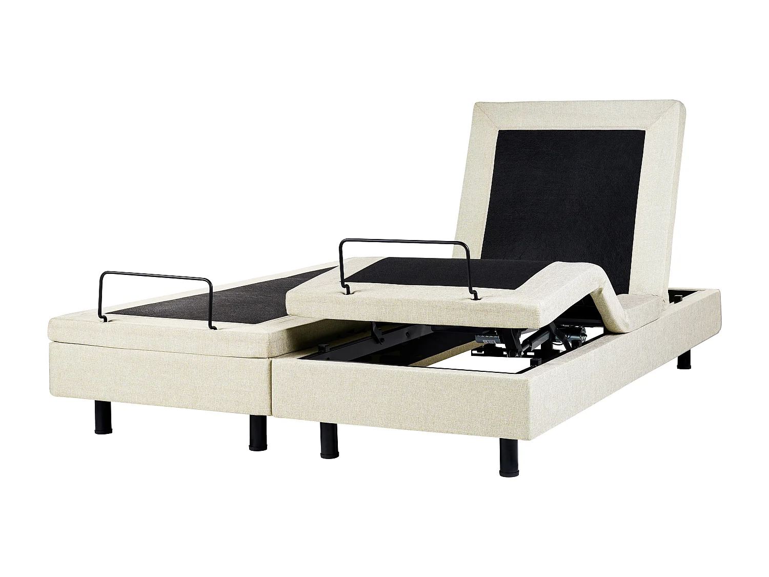 Letto regolabile senza testiera Tessuto DUKE II 180 x 200 cm Beige