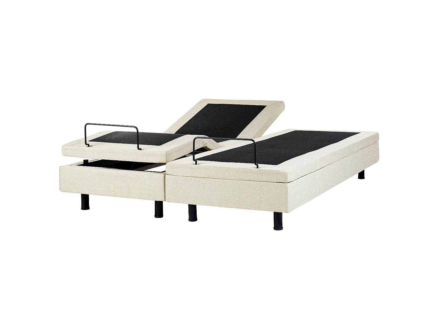 Adjustable Bed without Headboard Fabric CASTELLAN 180 x 200 cm (EU Super King) Beige