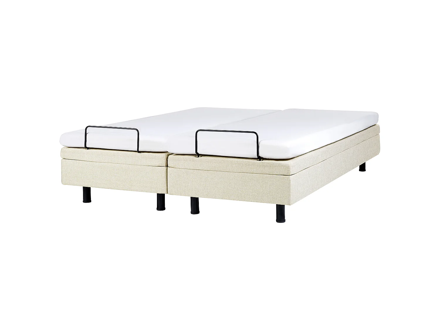 Adjustable Bed without Headboard Fabric CASTELLAN 180 x 200 cm (EU Super King) Beige