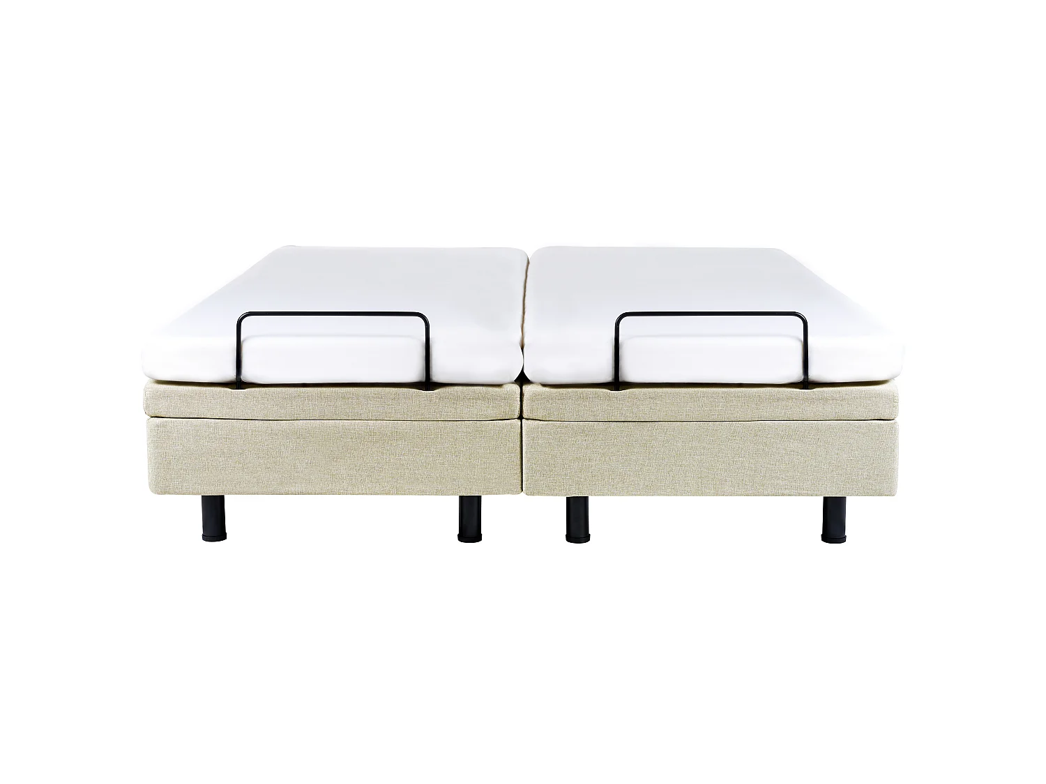 Adjustable Bed without Headboard Fabric CASTELLAN 180 x 200 cm (EU Super King) Beige