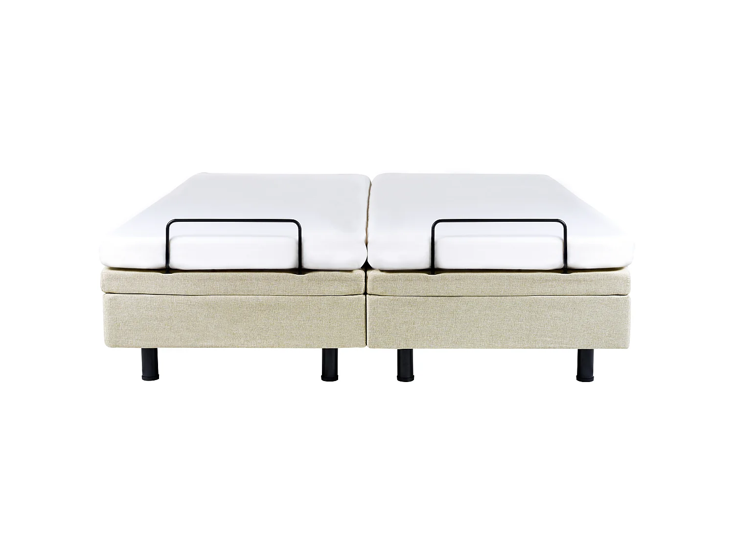 Adjustable Bed without Headboard Fabric CASTELLAN 180 x 200 cm (EU Super King) Beige