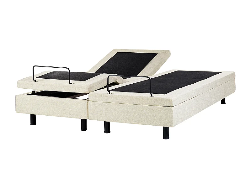 Letto regolabile senza testiera Tessuto DUKE II 180 x 200 cm Beige