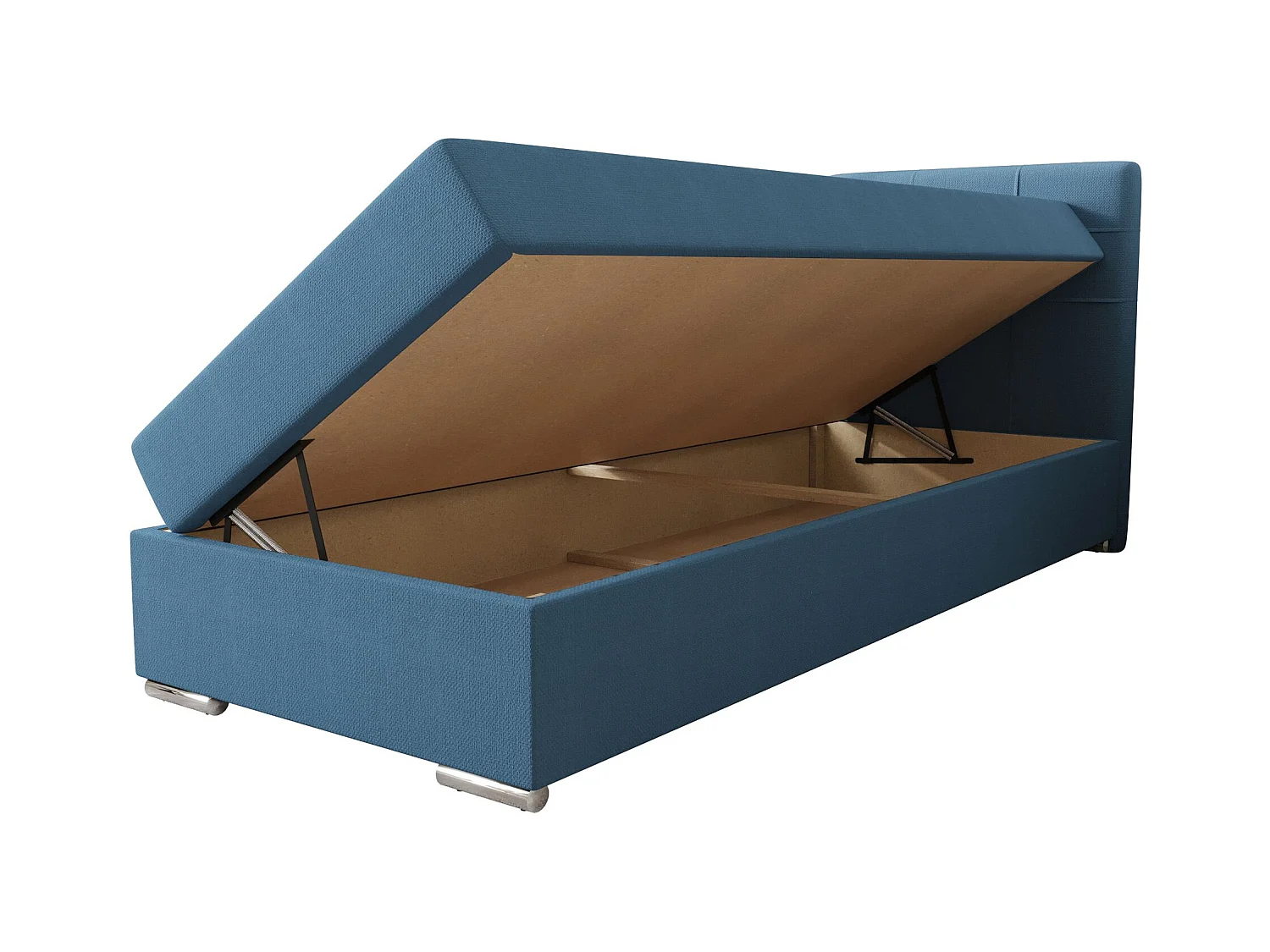 BEDANTE lit à sommier tapissier ZAKO 1 80x200 Cosmic 5 vert ouverture à droite lit litkasten