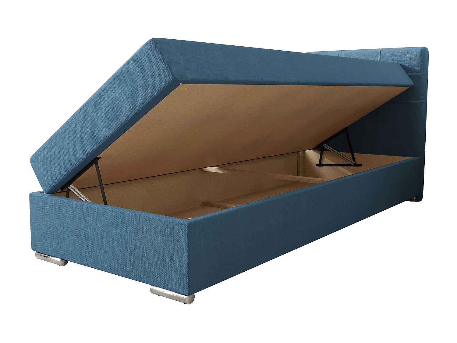 BEDANTE lit à sommier tapissier ZAKO 1 80x200 Cosmic 5 vert ouverture à droite lit litkasten