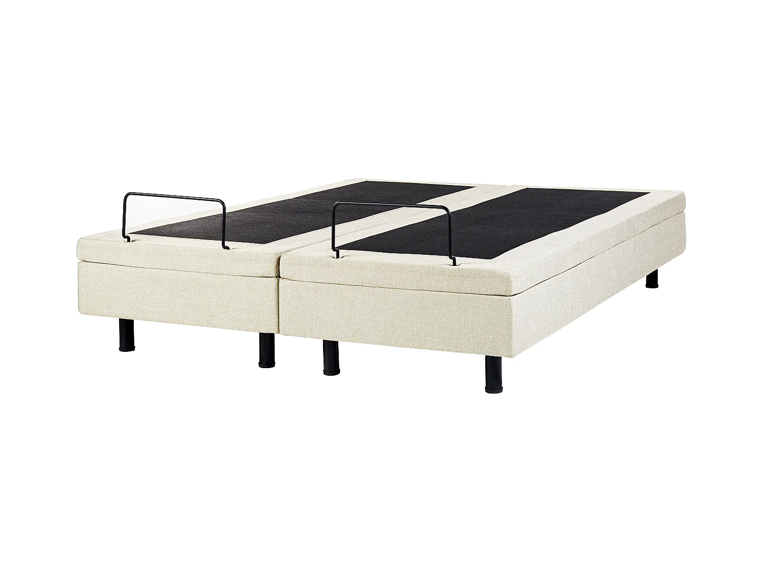 Lit réglable sans tête de lit Tissu DUKE II 160 x 200 cm Beige