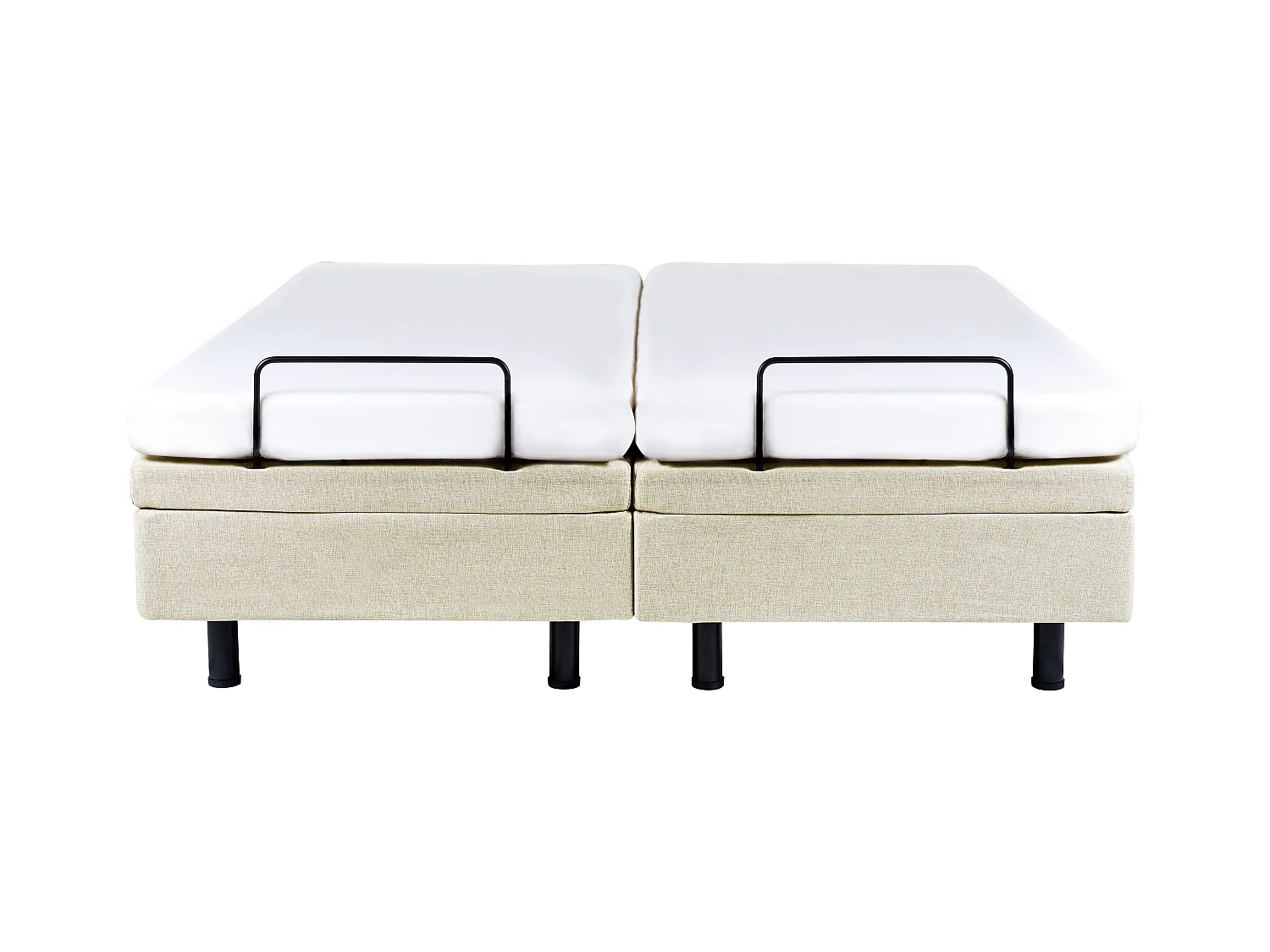 Lit réglable sans tête de lit Tissu DUKE II 160 x 200 cm Beige