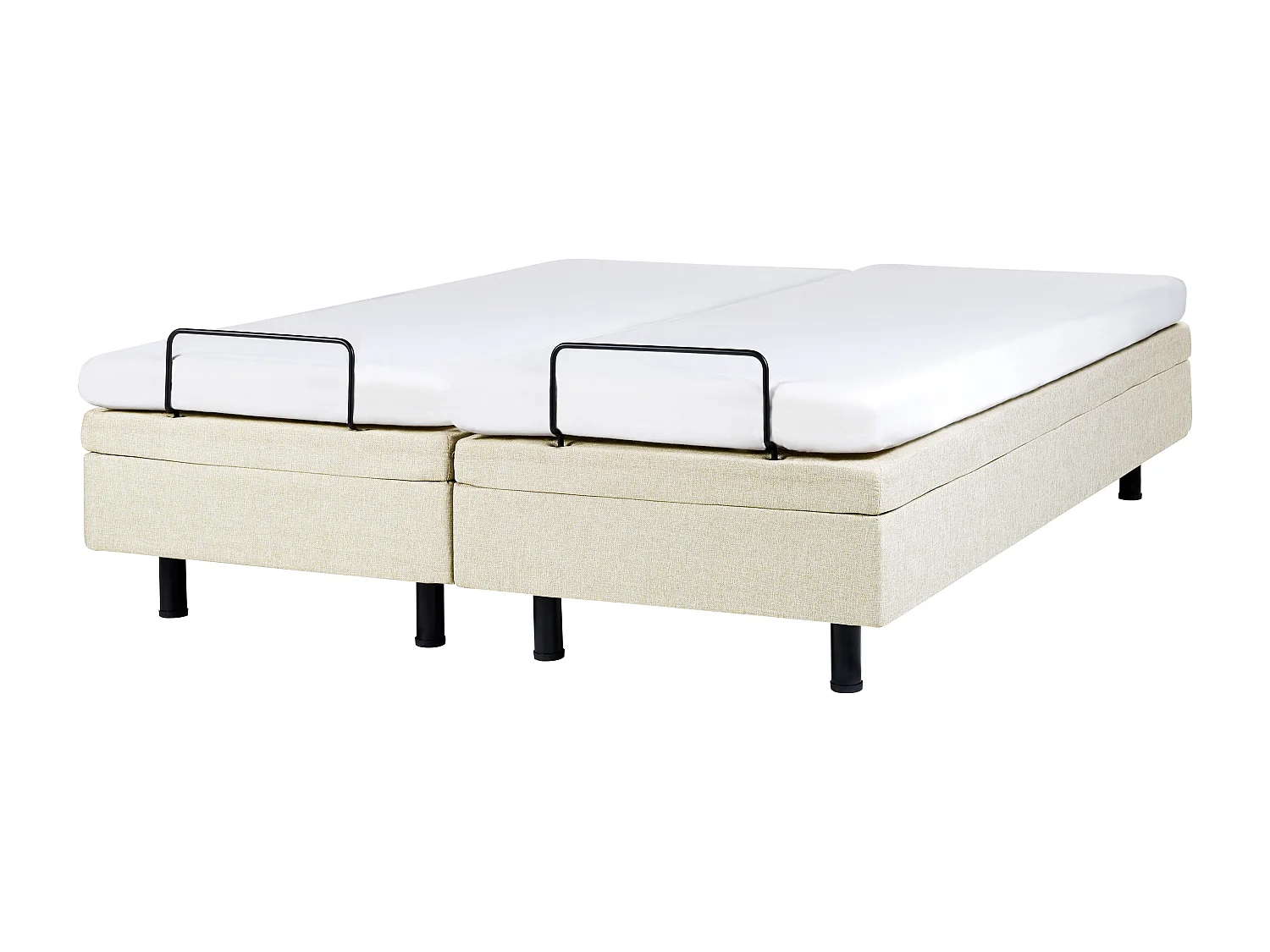 Lit réglable sans tête de lit Tissu DUKE II 160 x 200 cm Beige