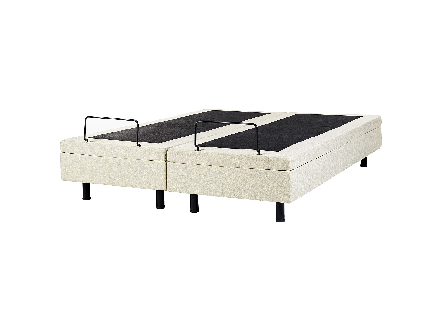 Adjustable Bed without Headboard Fabric CASTELLAN 160 x 200 cm (EU King Size) Beige