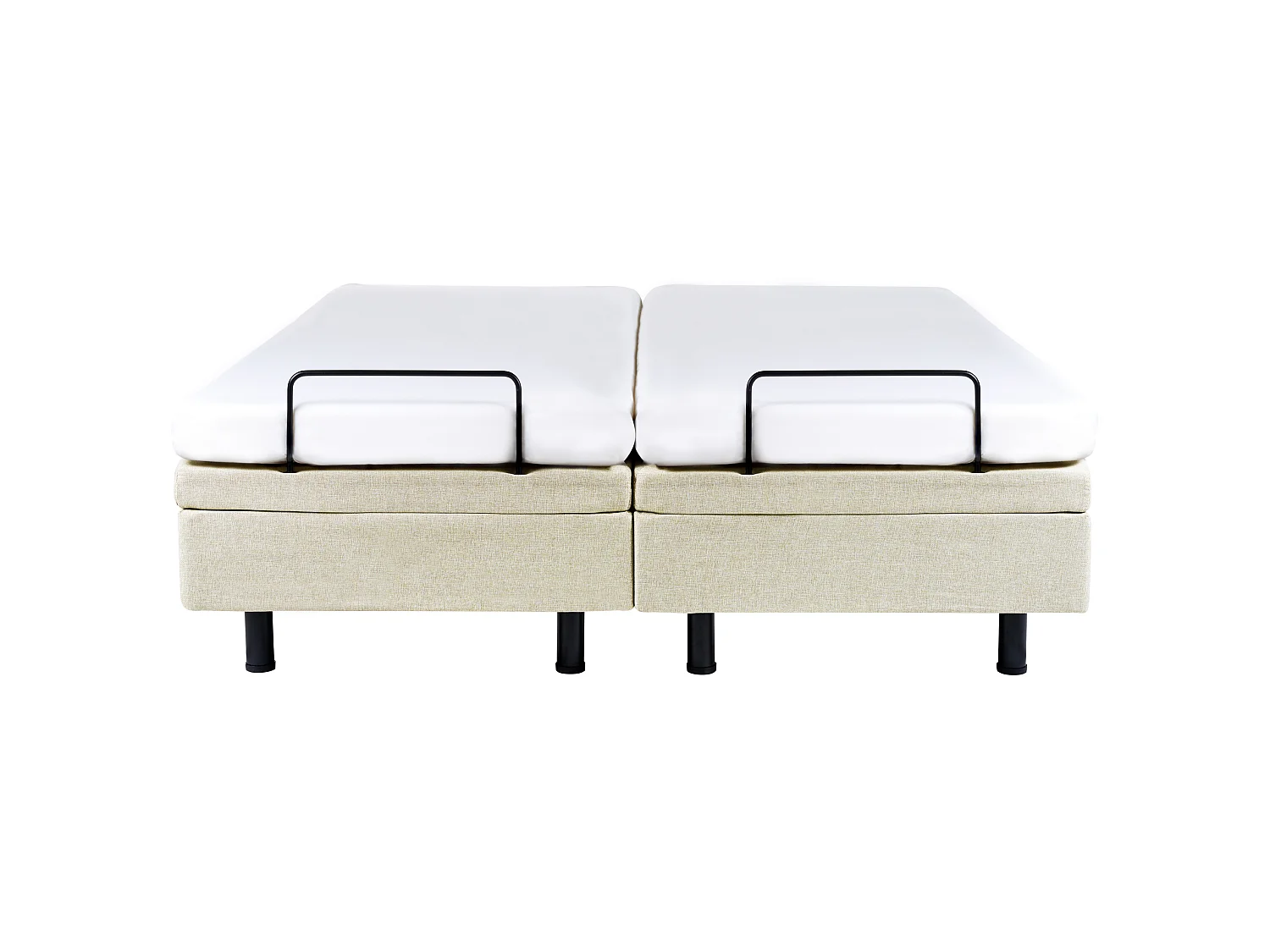 Lit réglable sans tête de lit Tissu DUKE II 160 x 200 cm Beige