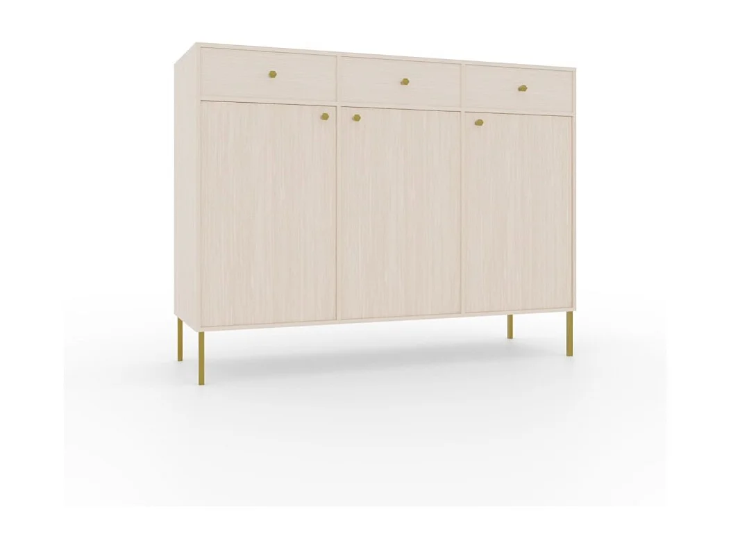 Credenza Tuli Line/ante a battente/cassetti/piano del mobile/Beige