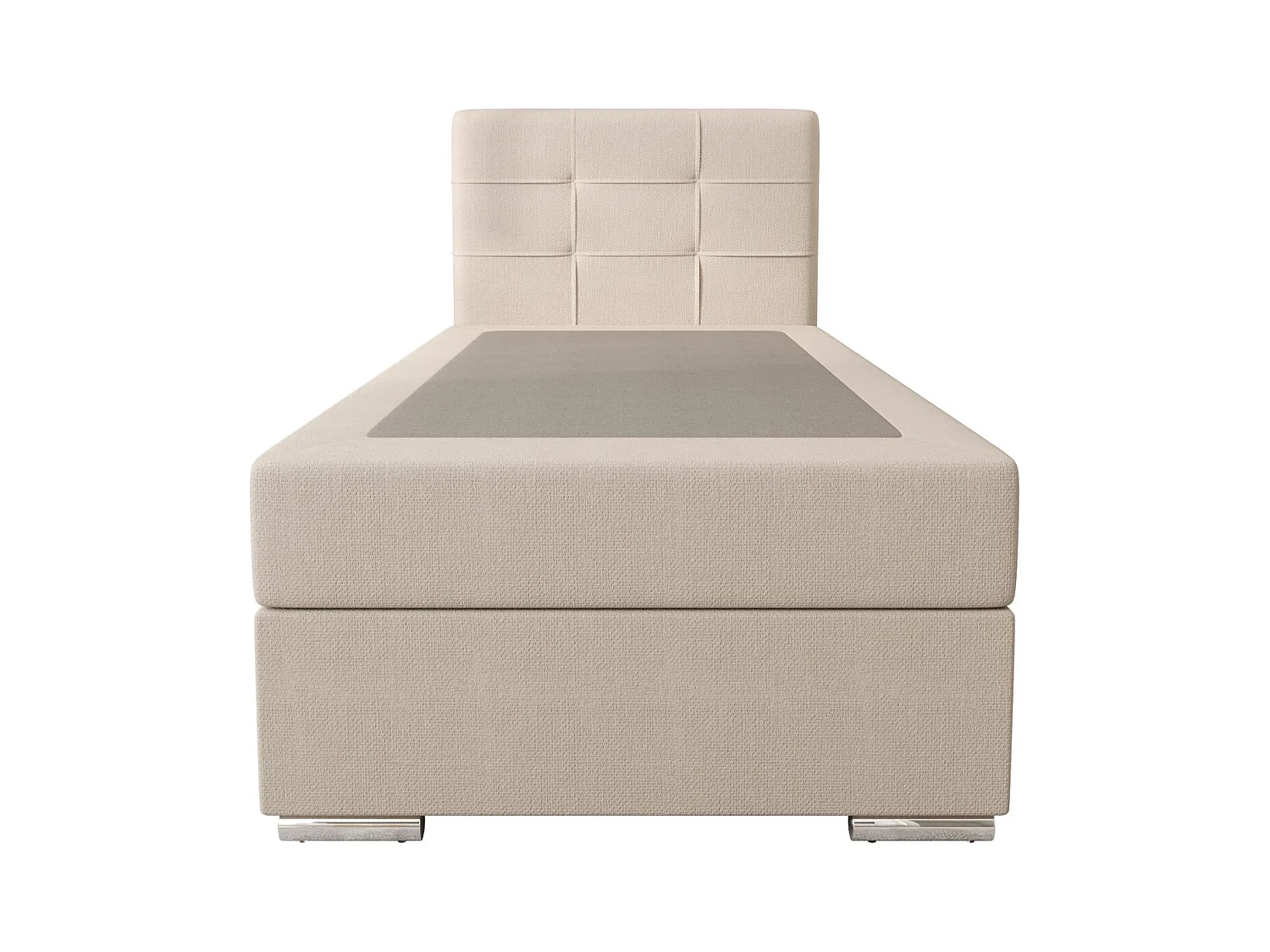 BEDANTE lit à sommier tapissier ZAKO 1 80x200 Cosmic 10 beige ouverture à droite lit litkasten