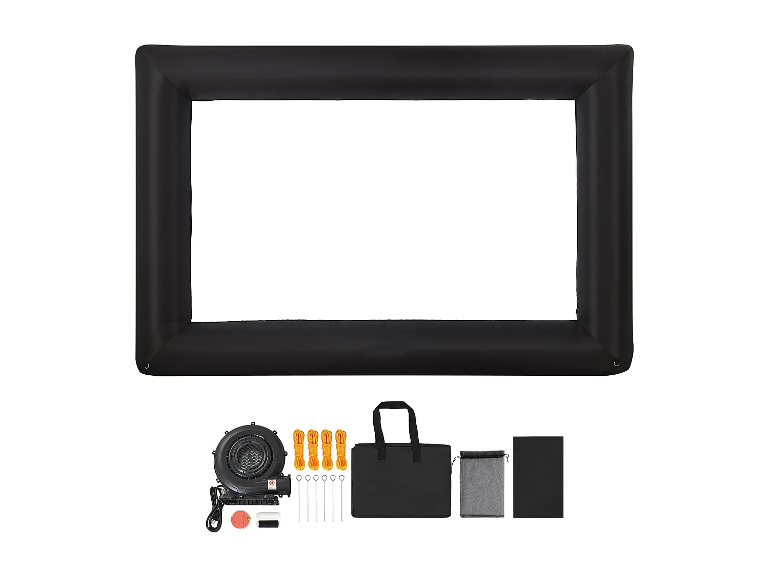 Écran de Projection Gonflable SucceBuy, Fabriqué en Matériau 600D Durable, Comprenant un Sac de Rangement Portable, Format 16:9, 409 x 160 x 272 cm