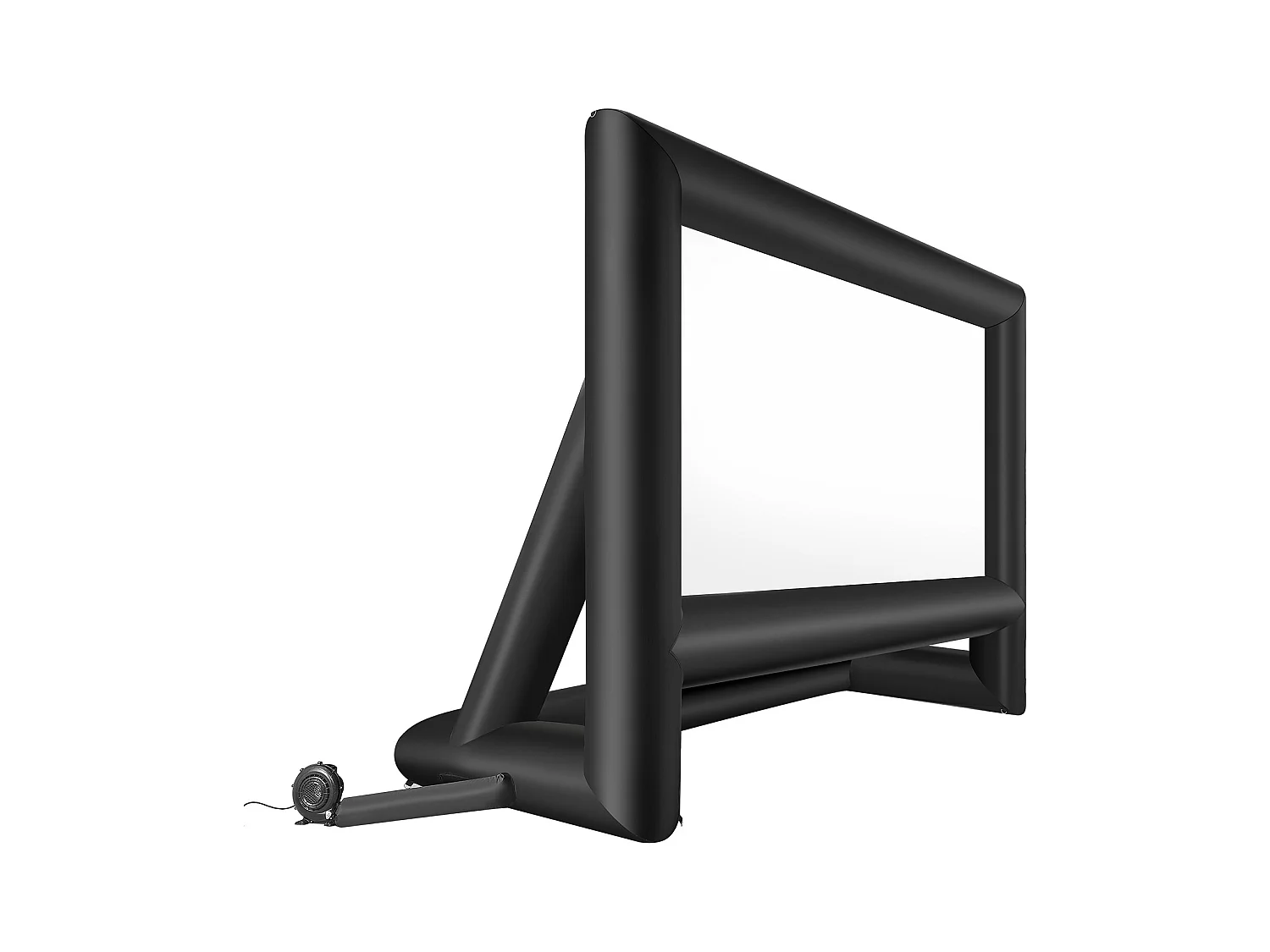 Nadmuchiwany Ekran do Projekcji SucceBuy, Wykonany z Wytrzymałego Materiału 600D, Wraz z Przenośnym Pokrowcem, Format 16:9, 413 x 160 x 330 cm