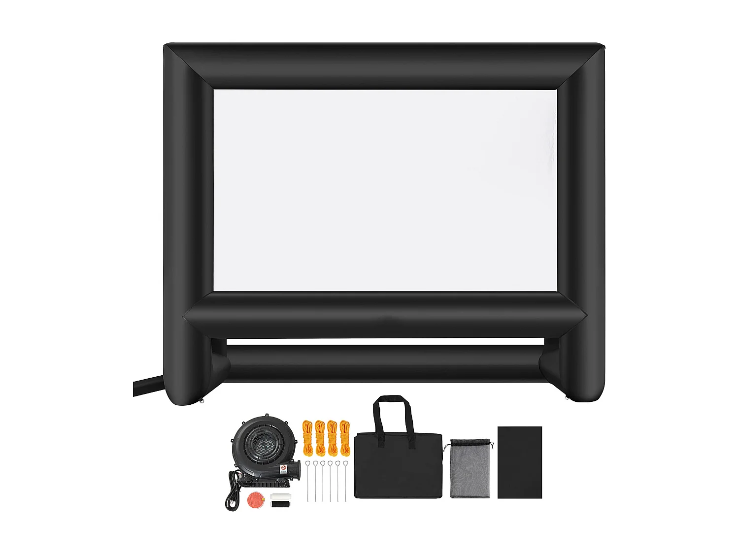 Écran de Projection Gonflable SucceBuy, Fabriqué en Matériau Robuste 600D, Y Compris Sac de Rangement Portable, Format 16:9, 413 x 160 x 330 cm