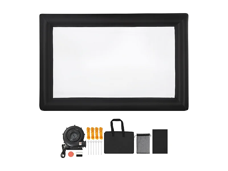 Écran de Projection Gonflable SucceBuy, Fabriqué en Matériau 600D Durable, Comprenant un Sac de Rangement Portable, Format 16:9, 409 x 160 x 272 cm