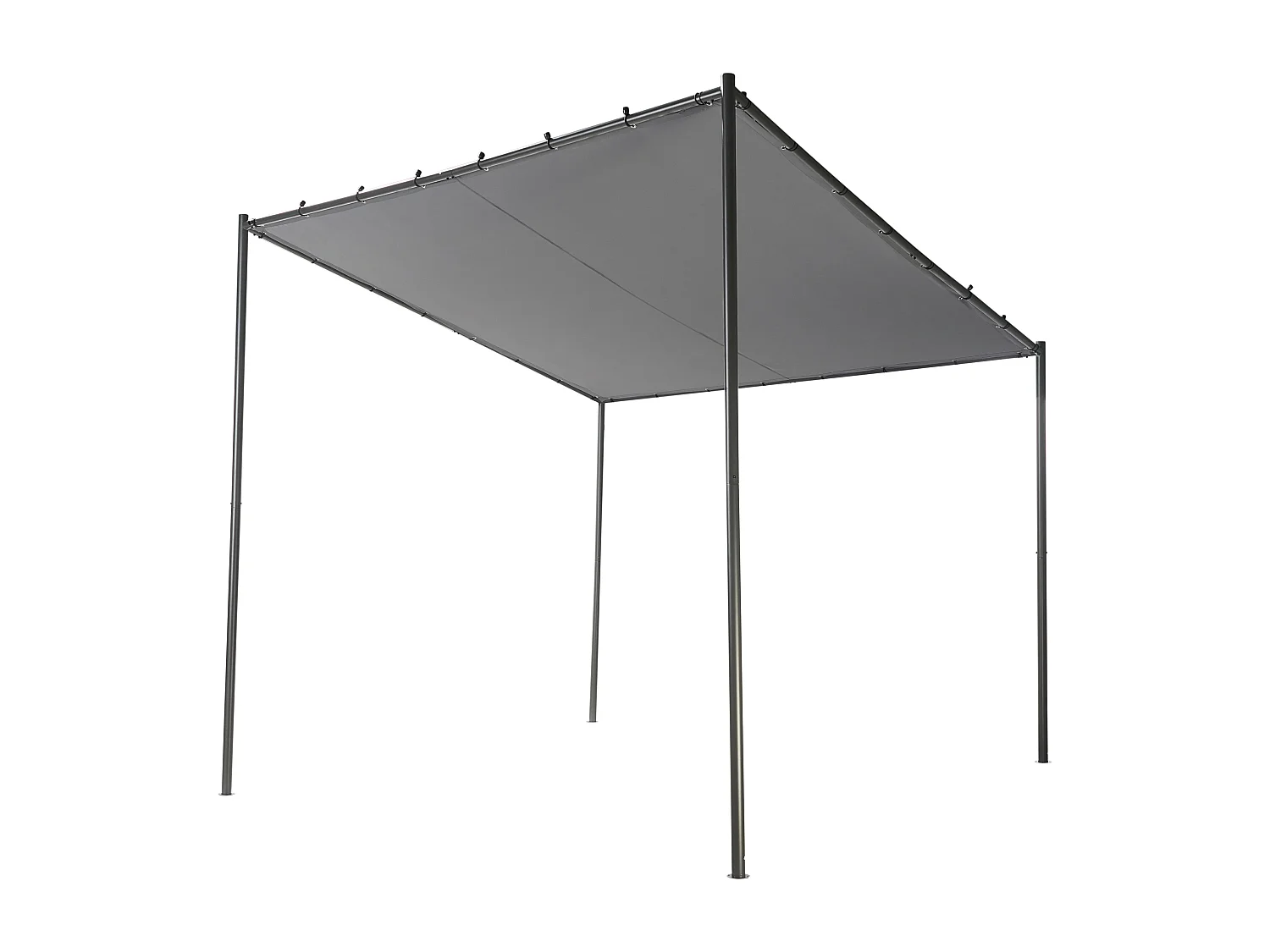 Tonnelle de jardin VIMINO Métal 282 cm 294 cm Gris foncé