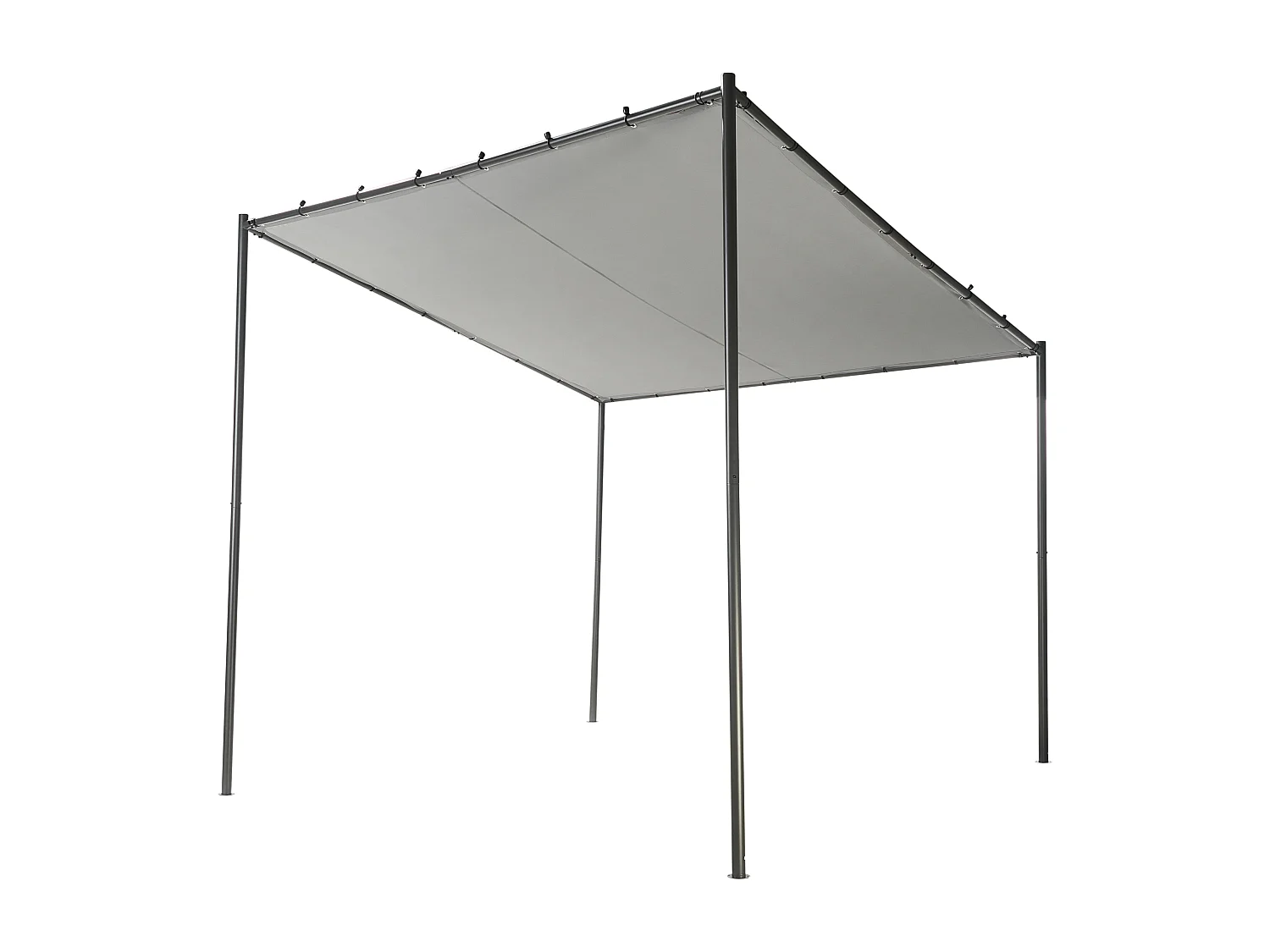Tonnelle de jardin VIMINO Métal 282 cm 294 cm Gris