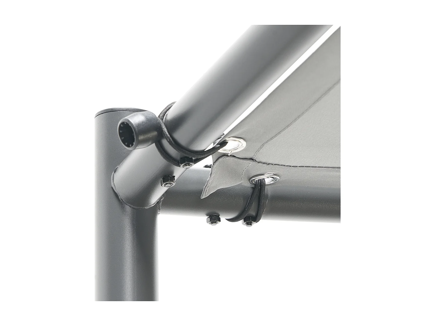 Tonnelle de jardin VIMINO Métal 282 cm 294 cm Gris