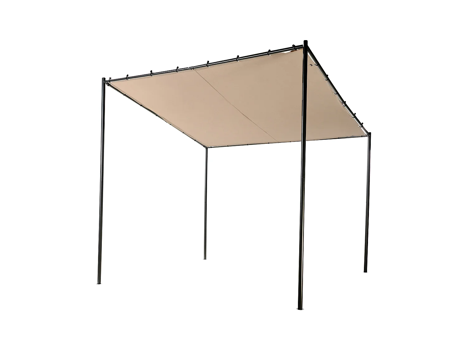 Pawilon ogrodowy VIMINO Metal 282 cm 294 cm Beżowoszary