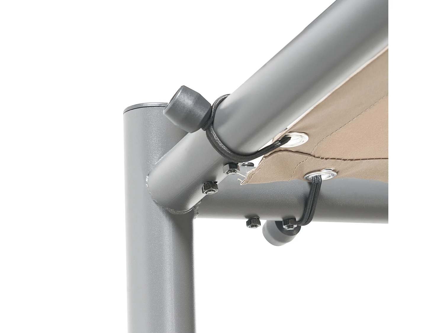 Pawilon ogrodowy VIMINO Metal 282 cm 294 cm Beżowoszary