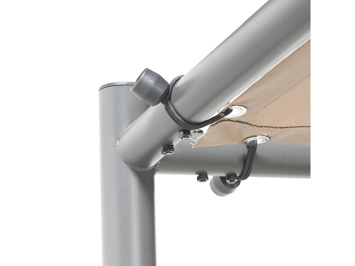 Tonnelle de jardin VIMINO Métal 282 cm 294 cm Taupe