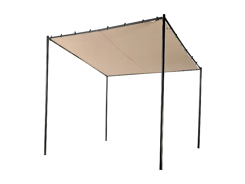 Tonnelle de jardin VIMINO Métal 282 cm 294 cm Taupe