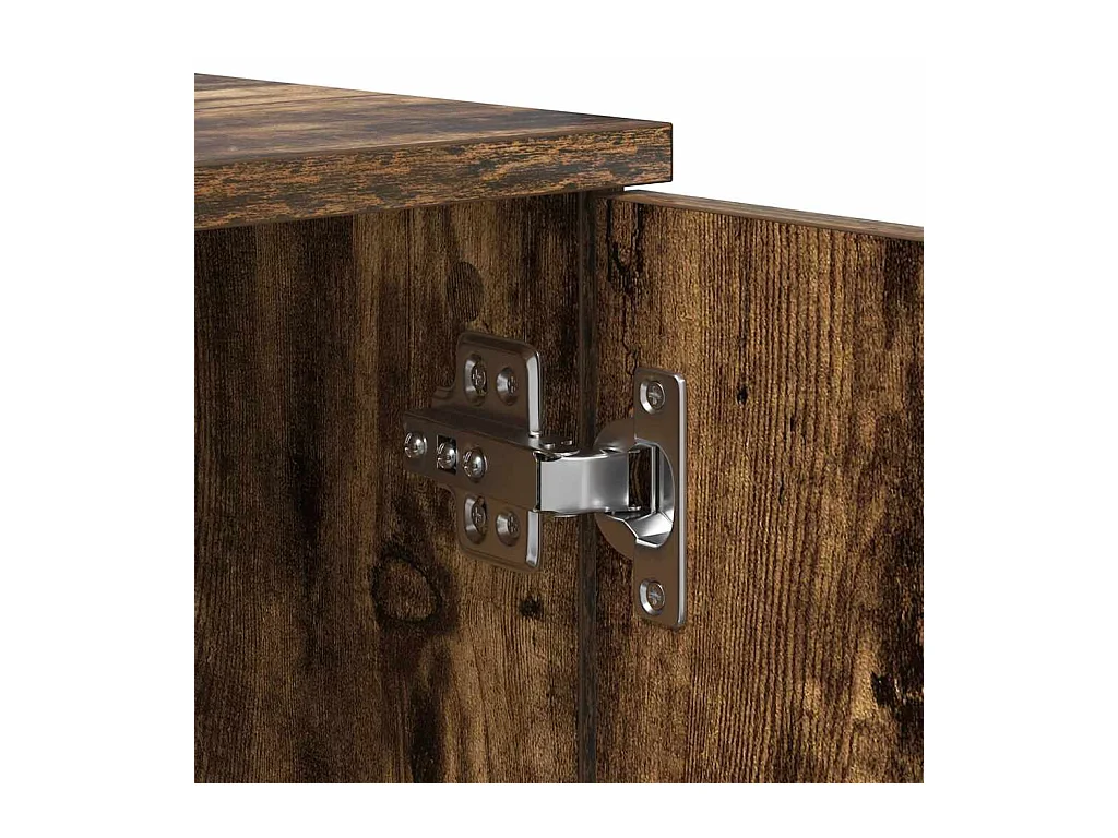 Lit simple | Lit adulte, enfant | Cadre de lit avec rangement Chêne fumé 90x200 cm