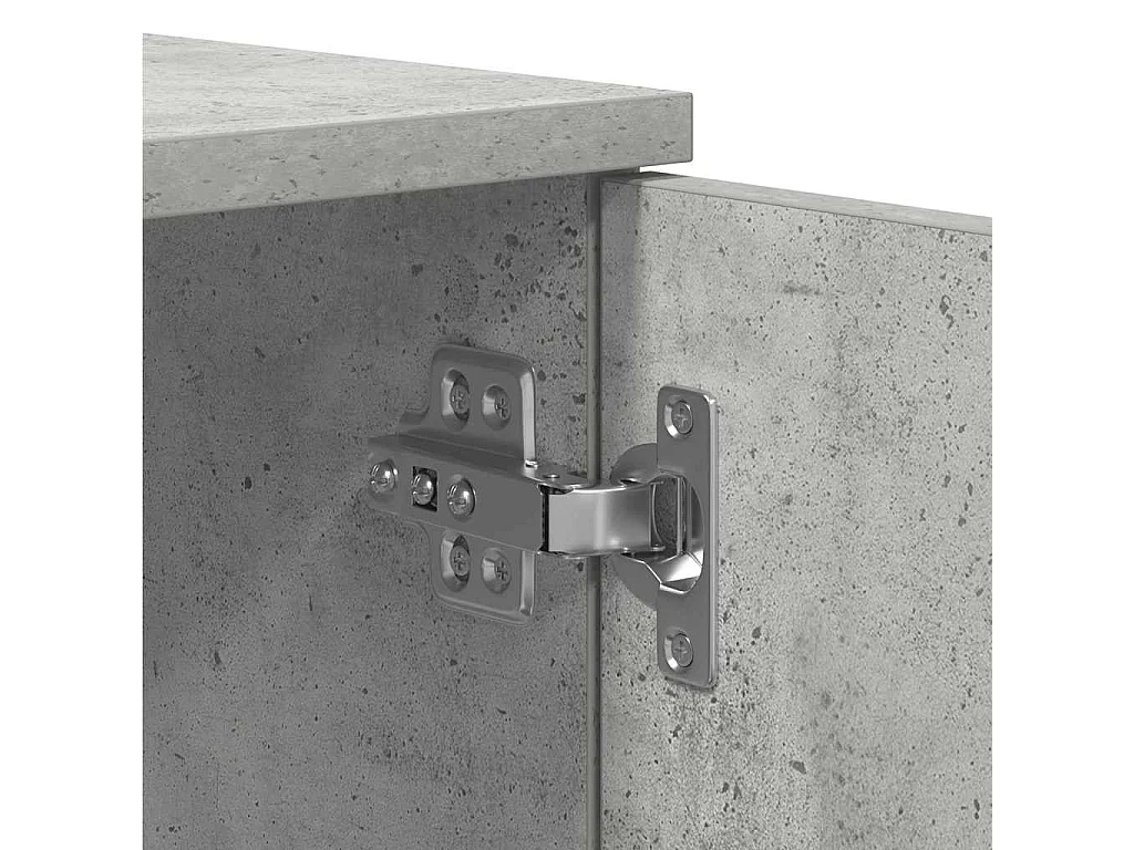 Lit simple | Lit adulte, enfant | Cadre de lit avec rangement Gris béton 100x200 cm