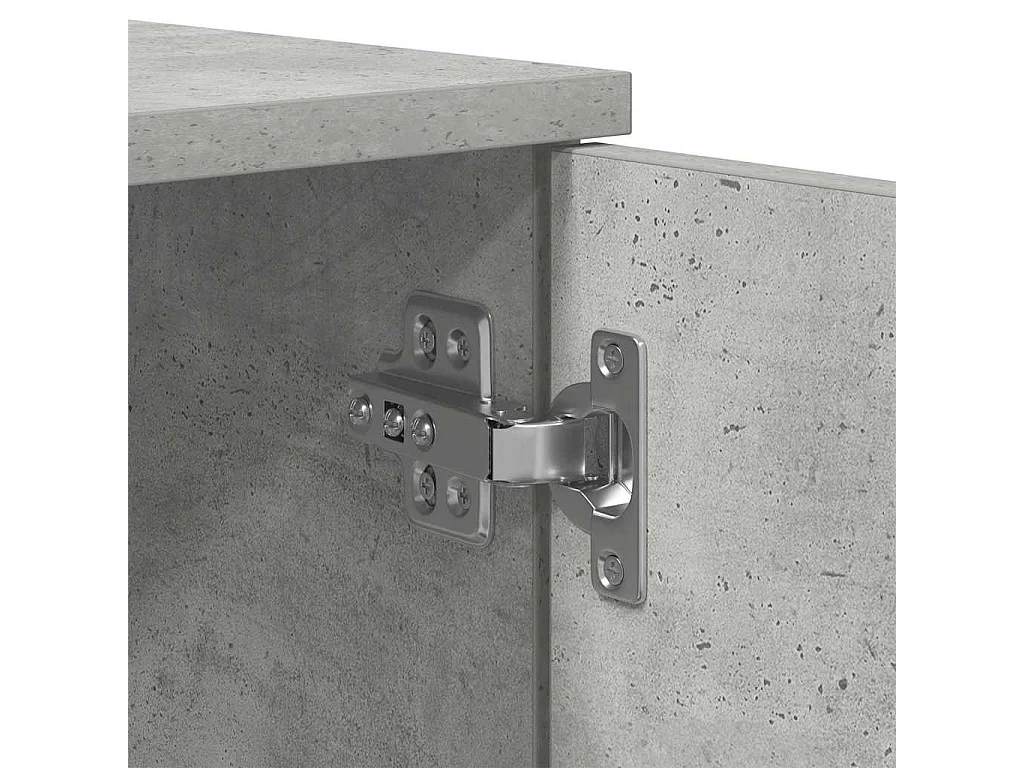 Lit simple | Lit adulte, enfant | Cadre de lit avec rangement Gris béton 90x200 cm