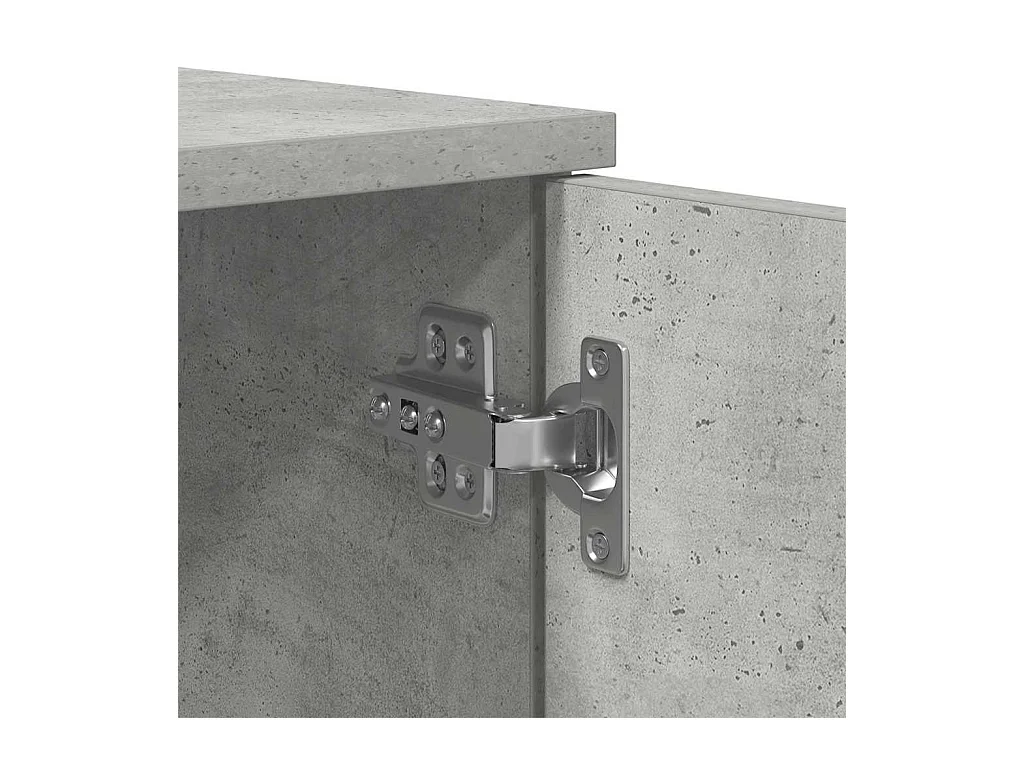 Lit simple | Lit adulte, enfant | Cadre de lit avec rangement Gris béton 75x190 cm