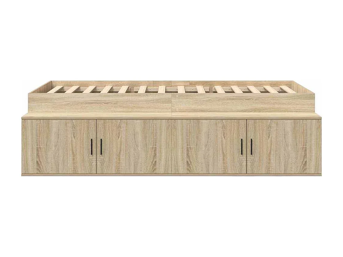 Lit simple | Lit adulte, enfant | Cadre de lit avec rangement Chêne sonoma 80x200 cm