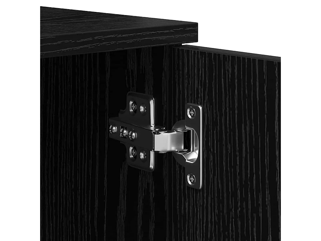 Lit simple | Lit adulte, enfant | Cadre de lit avec rangement Chêne noir 90x200 cm