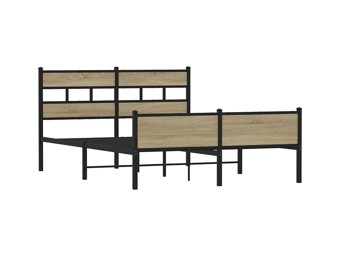 Lit double | Lit adulte | Cadre de lit chêne sonoma 140x190 cm