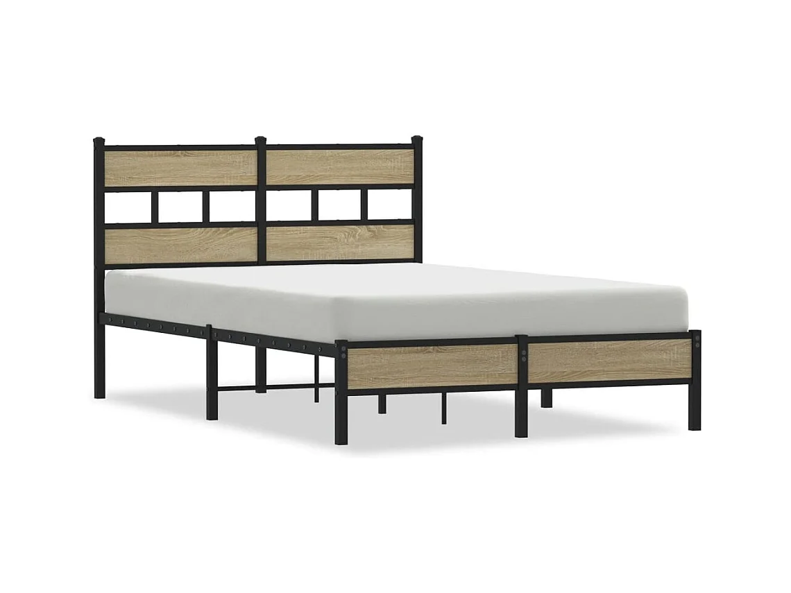 Lit simple | Lit adulte, enfant | Cadre de lit chêne sonoma 120x200 cm