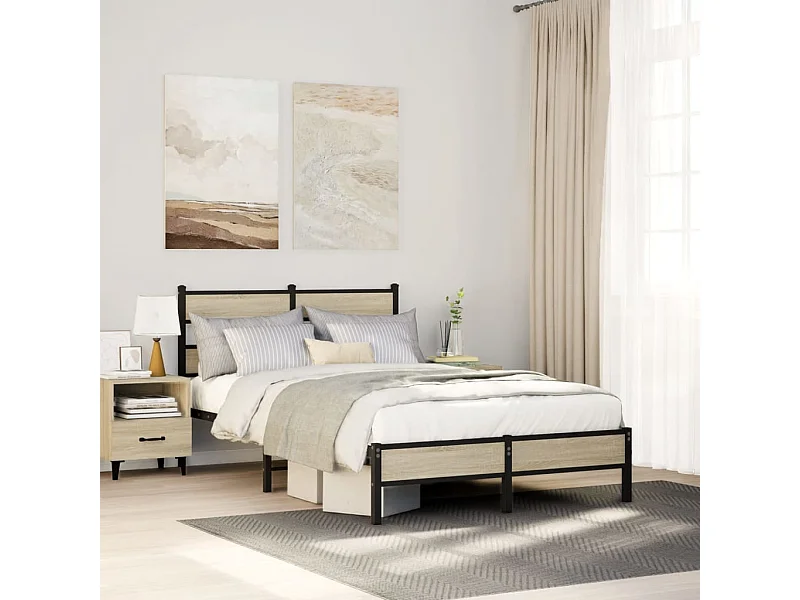 Lit simple | Lit adulte, enfant | Cadre de lit chêne sonoma 120x200 cm